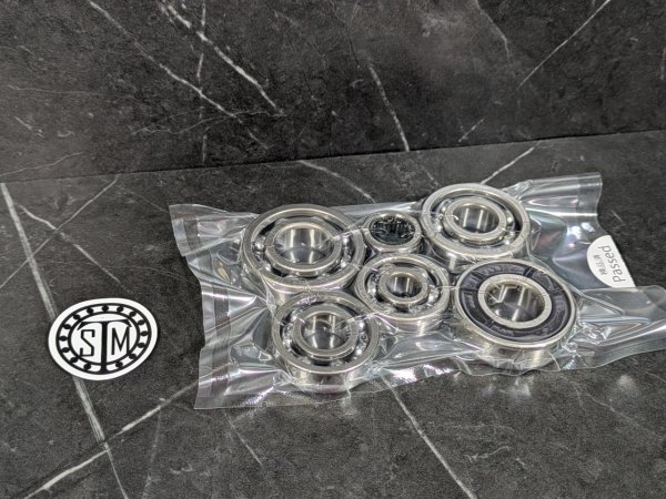 画像2: 🏍️ STM 日本製ハイパフォーマンスミッションベアリング6点セット|回転抵抗を低減し、走行性能アップ! 🔧 (2)