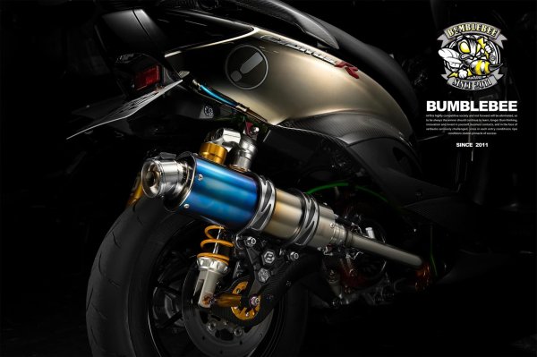 画像4: 🐝 Bumblebee（バンブルビー） BT1チタンマフラー [シグナスX・BW'S125]｜高性能＆スタイリッシュな直通静音エキゾースト！ 🐝 (4)