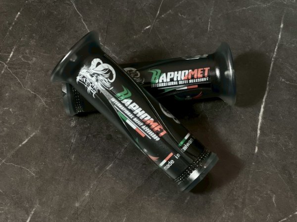 画像4: 🐐Baphomet バフォメット イタリア三色グリップ|ブラック/ホワイト(波打ちタイプ/ダイヤカットタイプ) (4)