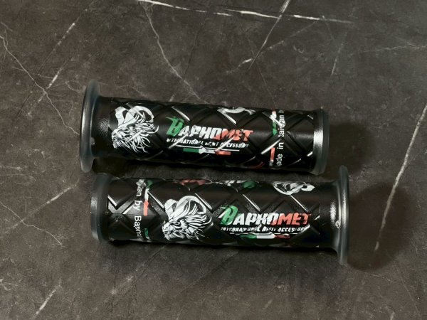 画像11: 🐐Baphomet バフォメット イタリア三色グリップ|ブラック/ホワイト(波打ちタイプ/ダイヤカットタイプ) (11)