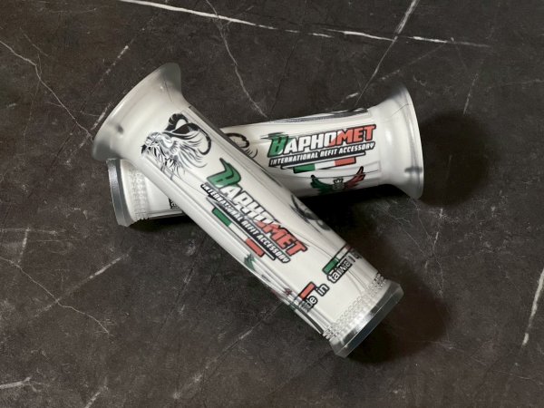 画像8: 🐐Baphomet バフォメット イタリア三色グリップ|ブラック/ホワイト(波打ちタイプ/ダイヤカットタイプ) (8)