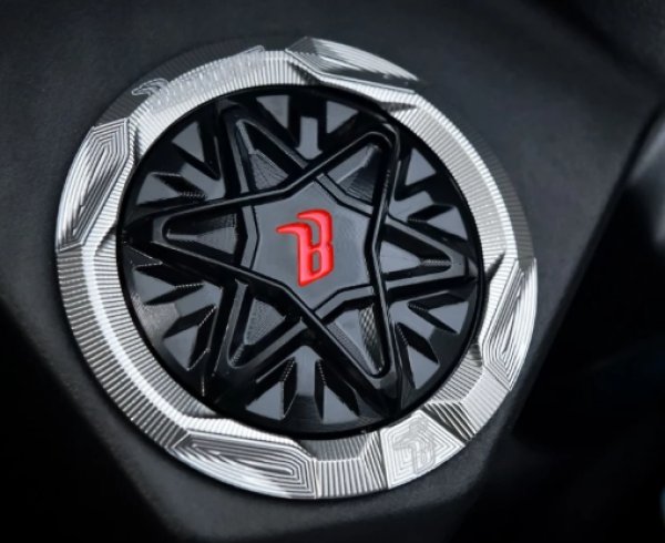 画像4: 🐐【Baphomet】バフォメット グリファス  アルミ燃料キャップリング 鎧甲紋 バフォメット (4)