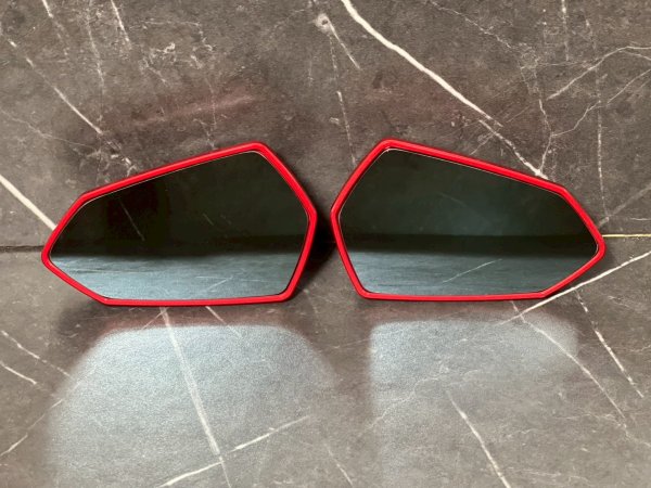 画像5: Baphomet(バフォメット)CNC アルミ製 バーエンドミラー【青鏡面・手裏剣デザイン】バフォメット (5)