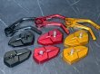 画像1: Baphomet（バホメット）CNC アルミ製 バーエンドミラー【青鏡面・手裏剣デザイン】バフォメット (1)