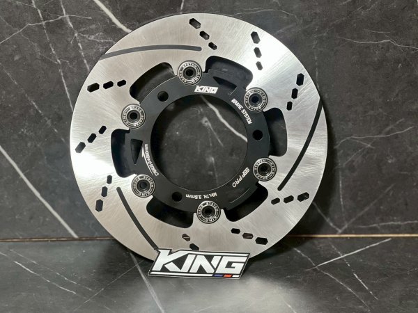 画像4: 👑【KING brake】キングブレーキ　SP版 セミフローティングディスク ｜特殊六角スリット×航空アルミ｜ディスクローター シグナスｘ 対応 (4)