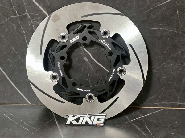 画像4: 👑【KING brake 】キングブレーキ RS版 フルフローティング ディスクローター シグナスｘ グリファス対応 ｜攻める走りのスリットディスク　ブレーキディスク (4)