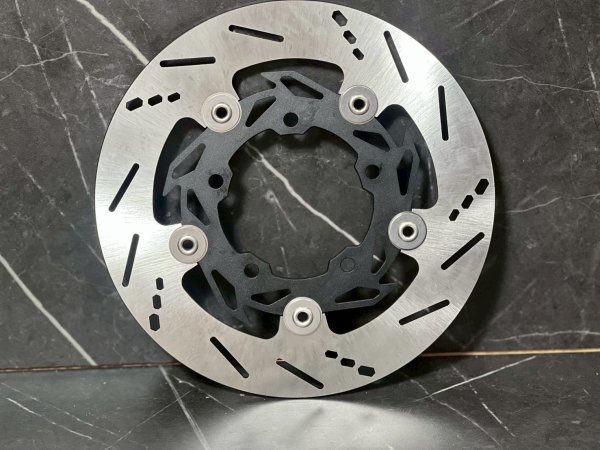 画像3: 👑【KING brake】キングブレーキ　SP版 セミフローティングディスク ｜特殊六角スリット×航空アルミ｜ディスクローター シグナスｘ 対応 (3)