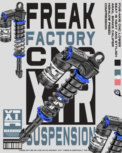 画像4: 👹【FreakFactory】怪獸工廠 XTR PRO ツインショック リアサスペンション｜シグナスX／グリファス対応 (4)