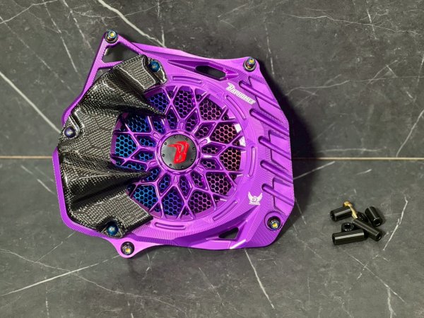 画像2: 🐐【BAPHOMET】バフォメット アルミラジエーターカバー グリファス対応 圧倒的存在感! (2)