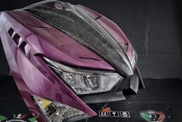 画像5: 🐐【BAPHOMET】バフォメット フロントカーボンカバー 大盾｜グリファス6型専用 (5)