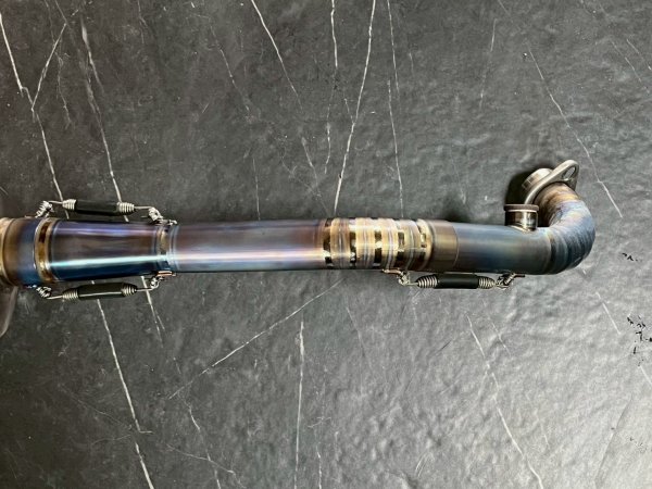 画像3: 【中古品】🏆ホットラップ HOTLAP×KN チャンピオンマフラー 🌈チタン｜シグナスｘ (3)