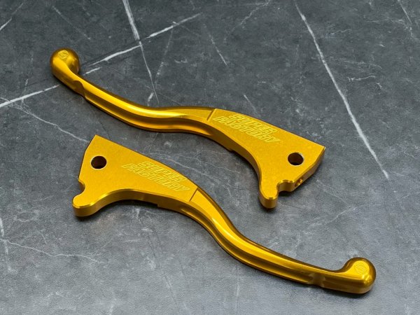 画像1: 【中古品】✨スーパーファクトリー CNCアルミブレーキレバー｜4.5型用ゴールド✨ (1)