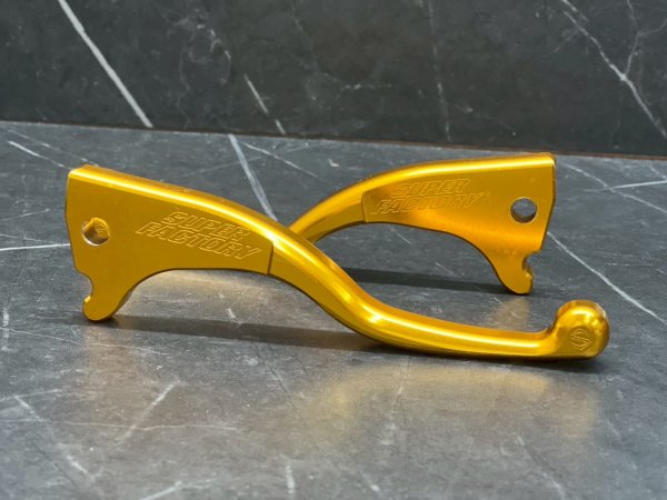 画像2: 【中古品】✨スーパーファクトリー CNCアルミブレーキレバー｜4.5型用ゴールド✨ (2)