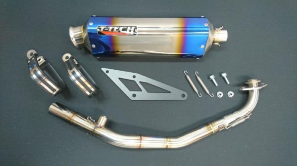 画像2: 🏁 T-TECH グリファス用 150〜170ccボアアップ対応 レーシングマフラー (2)