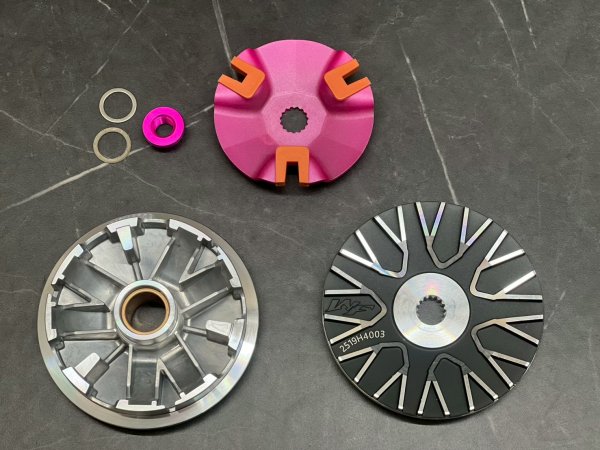 画像1: ⚙️WF ハイスピードプーリー 大改（ピンク／ブラック）シグナスX・BW'S125 対応 (1)