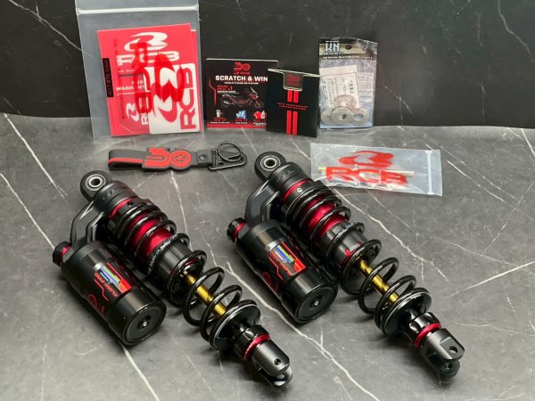 画像1: 🔥【アウトレット特価】RCB 30周年記念 305mm 減衰調整リアショック FLOW-PRO｜シグナスグリファス・X FORCE・AEROX155 対応 (1)