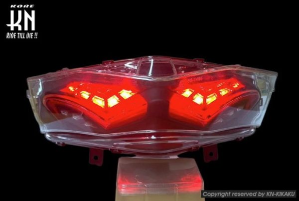 画像4: 🔴 KN企画 LEDテールアッセン シグナスX4型対応 クリアレンズ × レッド (4)