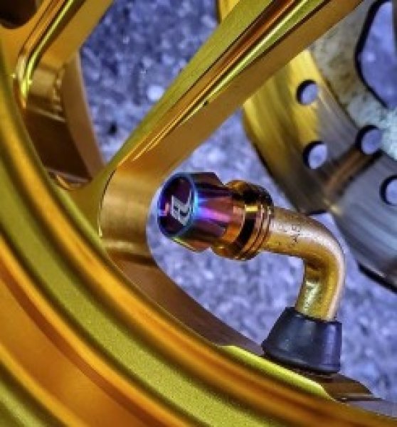 画像3: 🐐BAPHOMET チタン エアバルブキャップ 2個セット｜汎用タイプ バフォメット (3)