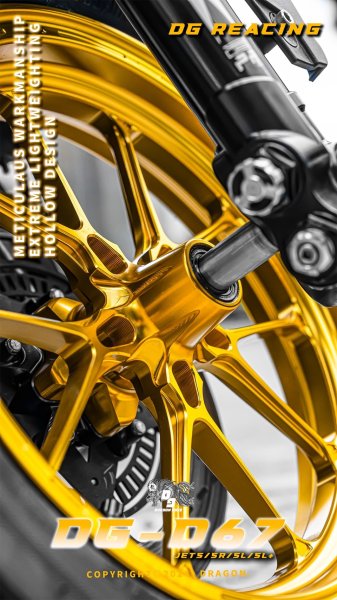 画像4: 🏁 DRAGON RACE DI229 鍛造軽量ホイール｜☆4/15までセール！ ☆シグナス グリファス / BW'S125対応　6,（前後セット (4)