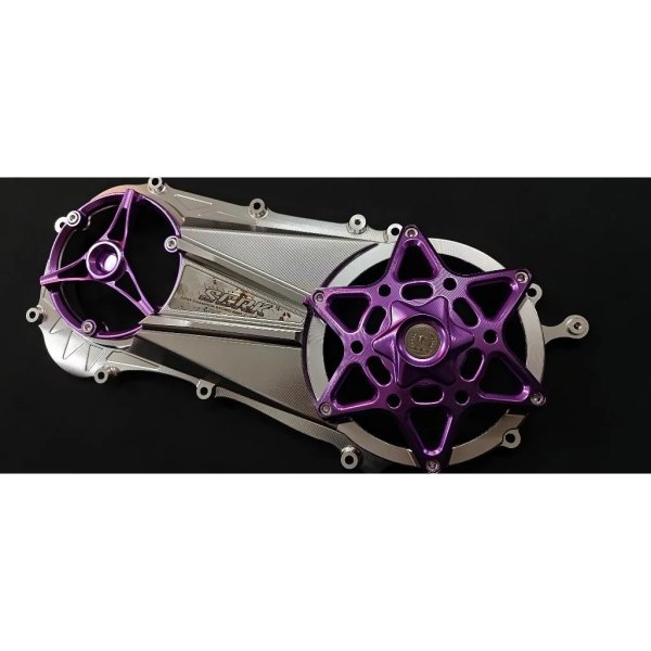 画像2: 🐍 SCRK チタンエンブレム｜CNCクランクケースカバー専用【グリファス / NMAX / X FORCE対応】 (2)