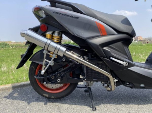 画像3: 🔥 ガレージバル 83π ストリートマフラー YG-11【2本バンド仕様】｜グリファス 社外スイングアーム対応 (3)