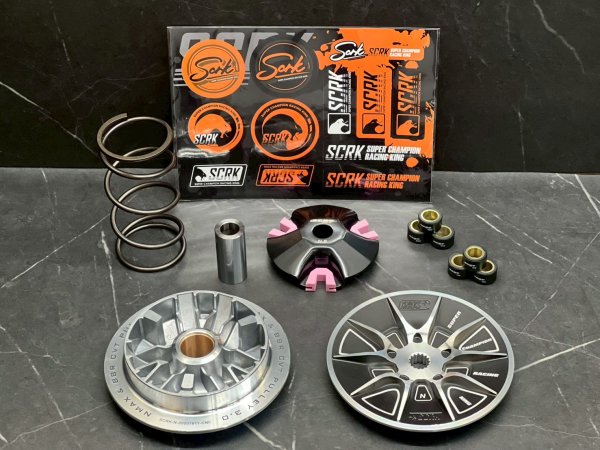 画像1: 🐍 SCRK ハイスピードプーリーキット 3.0版 ガイド切削モデル｜グリファス・7型シグナスX・NMAX・X FORCE対応 (1)