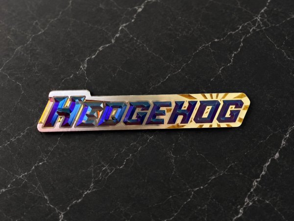 画像2: 🦔 HEDGEHOG チタンエンブレム デカール｜ヘッジホッグ (2)