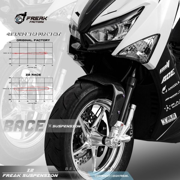 画像3: 🐲 FREAK FACTORY ZERO RACE Z2 フロントフォーク｜シグナスX 2型〜5型 / グリファス6型 / シグナスX7型対応 (3)