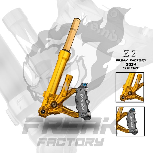 画像1: 🐲 FREAK FACTORY ZERO RACE Z2 フロントフォーク｜シグナスX 2型〜5型 / グリファス6型 / シグナスX7型対応 (1)