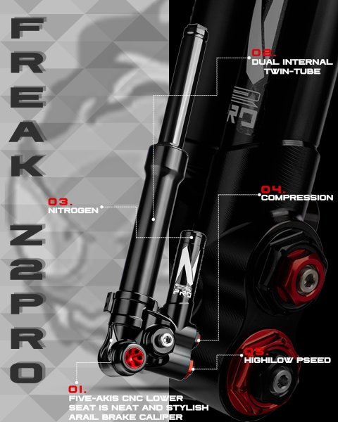画像11: 🐲 FREAK FACTORY  Z2 PRO 全調整 フロントフォーク｜シグナスX 2型〜5型 / グリファス6型 / シグナスX7型対応 (11)