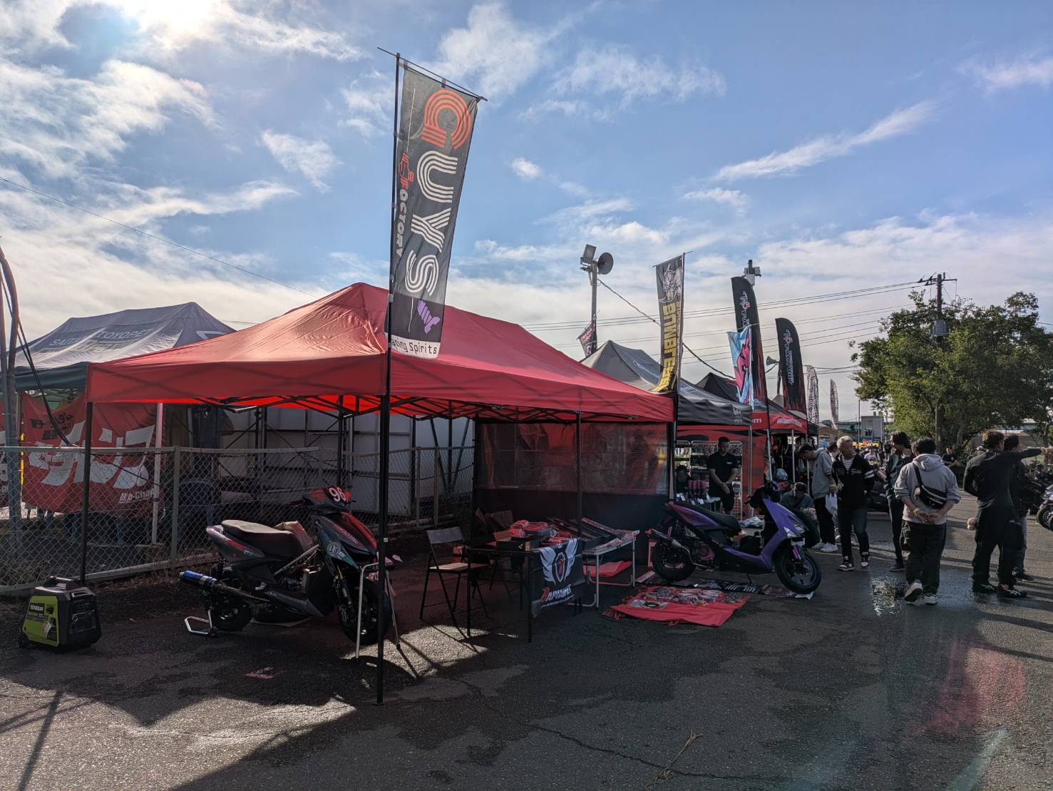 🏁ガイズファクトリーがモトチャンプ主催「サーキット秋ヶ瀬スクーターミーティング」に出展しました!