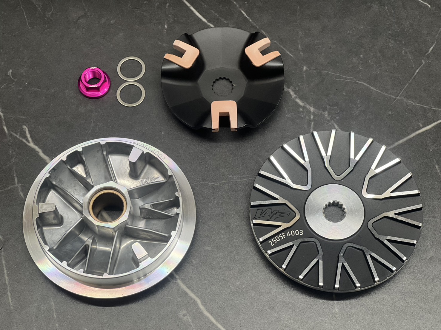 nishinページ レスポンス＆最高速アップ！WF ハイスピードプーリー（ピンク/ブルー）